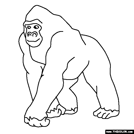 Gorilla Coloring Page