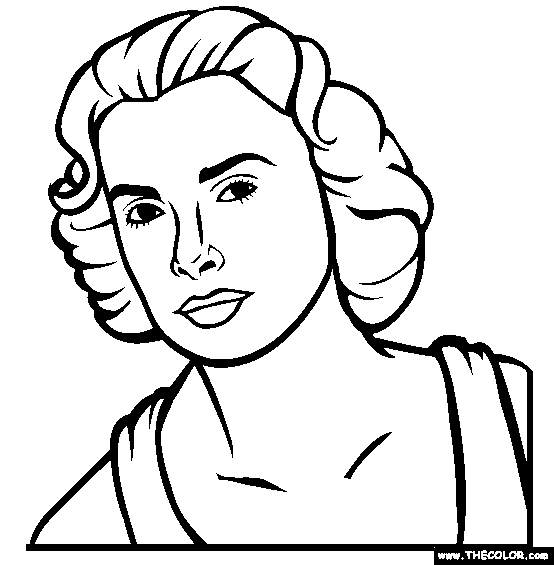 Grace Kelly Coloring Page