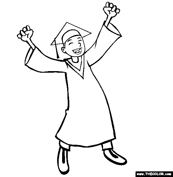 Graduation Coloring Page