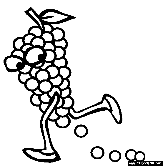 Grapes Coloring Page