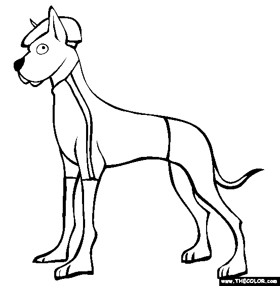 Great Dane Coloring Page