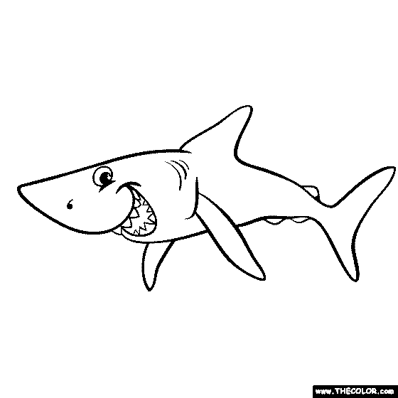 Great white shark Coloring Page