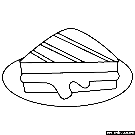 Grilled Cheese Sandwich Coloring Page