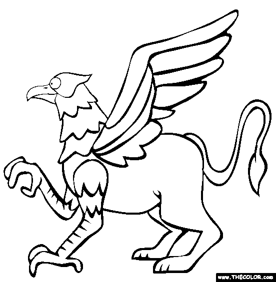 Gryphon Coloring Page