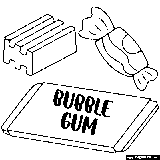 Gum Coloring Page