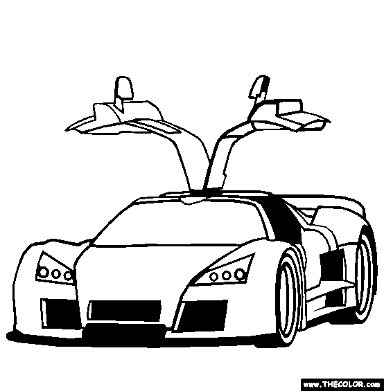 Supercars and Prototype Cars Online Coloring Pages | Page 1