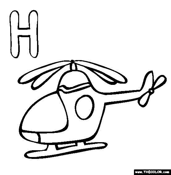 H Coloring Page