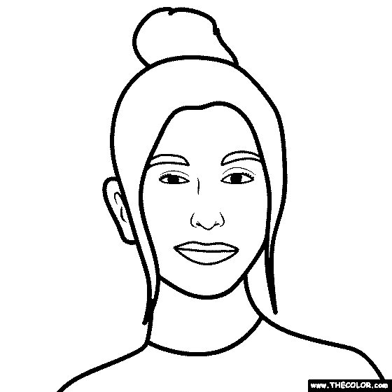 Hailey Bieber Coloring Page