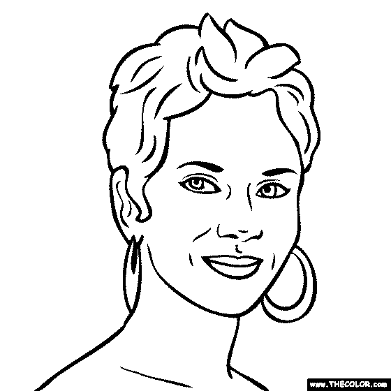 Halle Berry Coloring Page