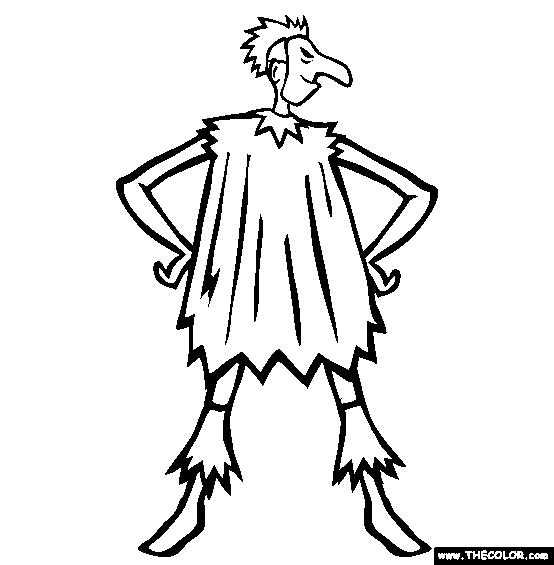 Scary Halloween Costume Online Coloring Page