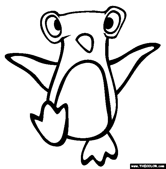 Hammerhead Penguin Coloring Page