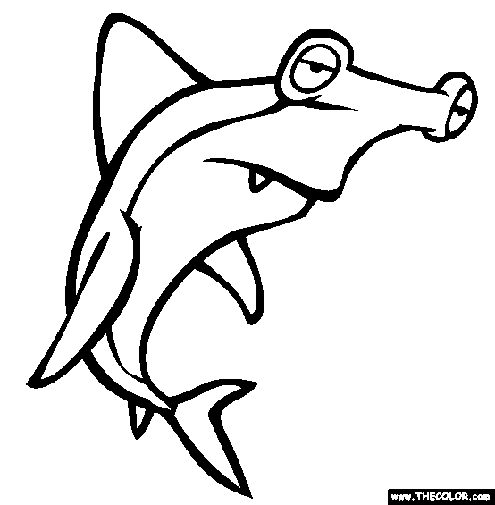 Hammerhead Shark Coloring Page