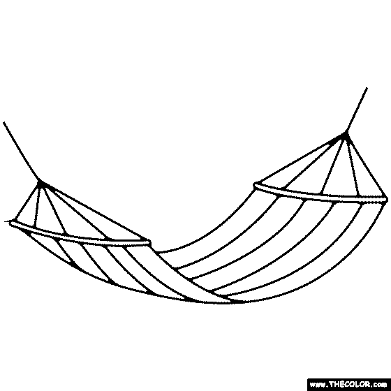 Hammock Coloring Page