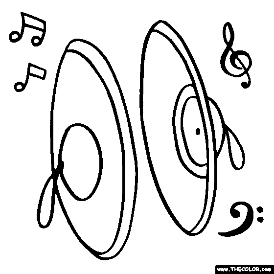Hand Cymbals Coloring Page