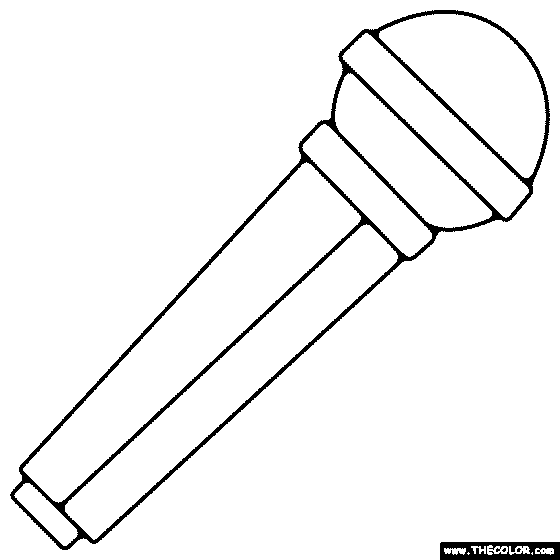 Handheld Microphone Coloring Page