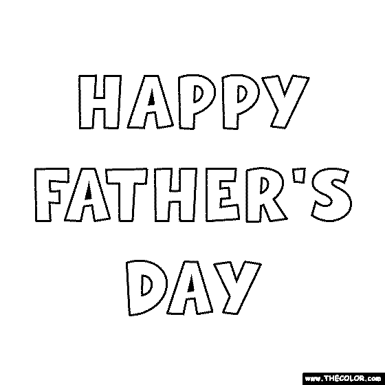 Happy Fathers Day Coloring Page