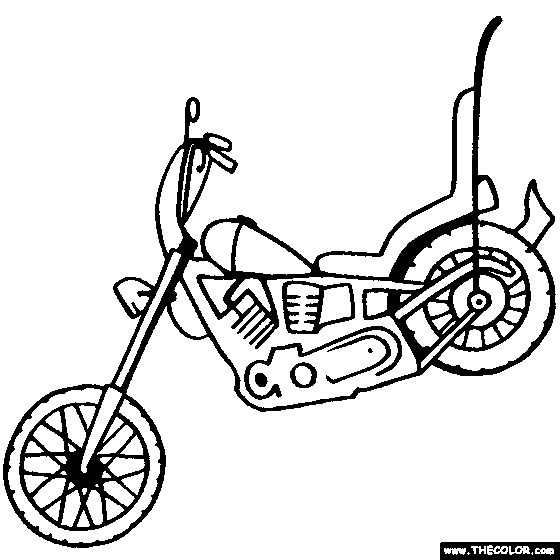 Harley Davidson Motorcycle Coloring Page