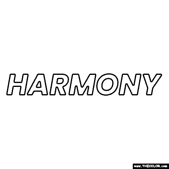 Harmony Coloring Page