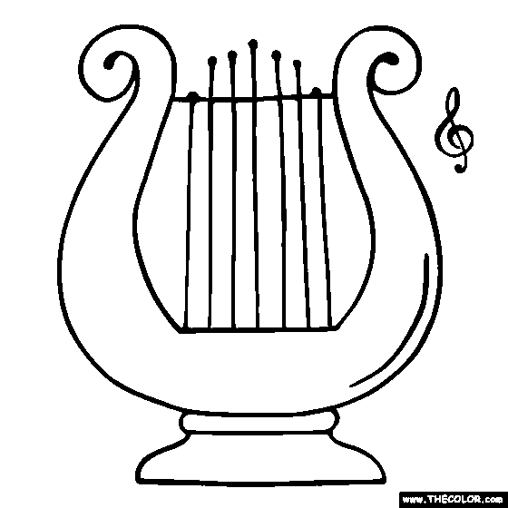 Hand Harp coloring page
