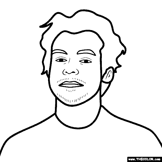 Harry Styles Coloring Page