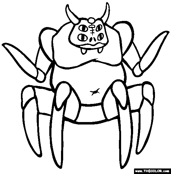 Harry the Monster Online Coloring Page
