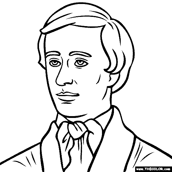 Henry David Thoreau Coloring Page