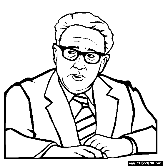 Henry Kissinger Coloring Page