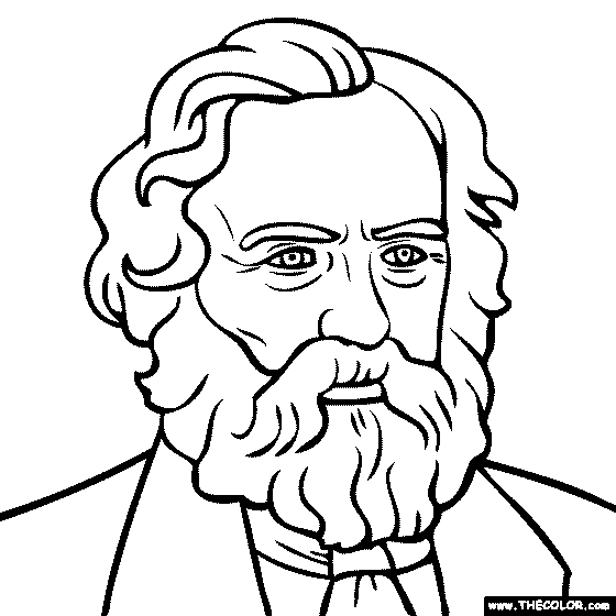 Henry Wadsworth Longfellow Coloring Page