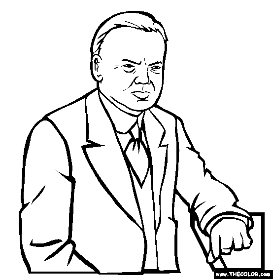 Herbert Hoover Coloring Page