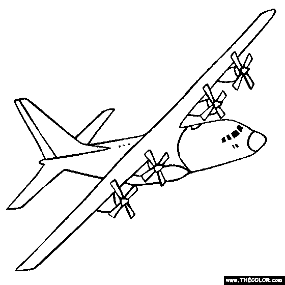 Lockheed C-130 Hercules Military Transport Plane