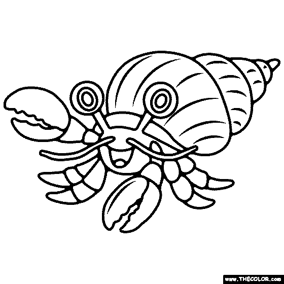 Hermit Crab Coloring Page