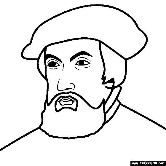 Hernan Cortes Coloring Page