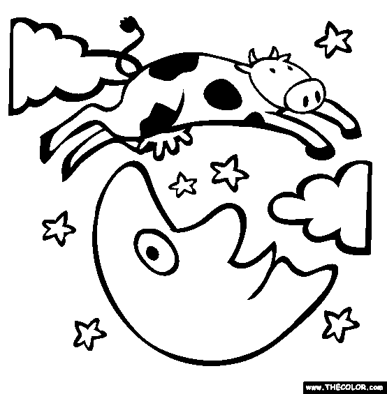 Hey Diddle Diddle Coloring Page