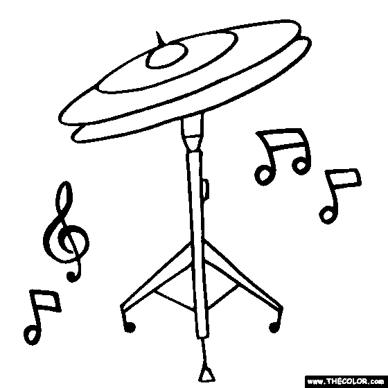 Hi Hat Cymbals Coloring Page