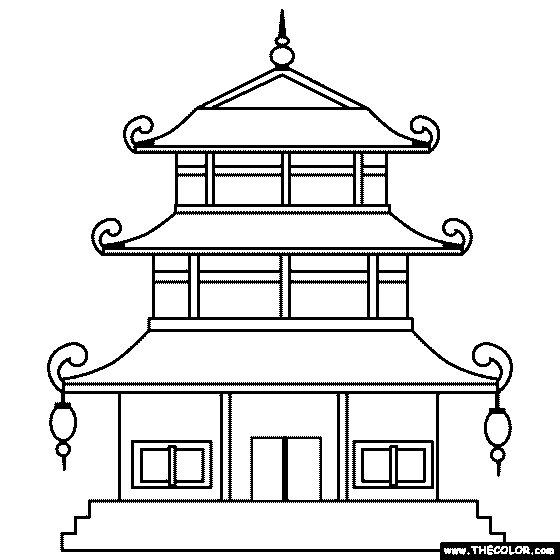 Hidden Temple Coloring Page