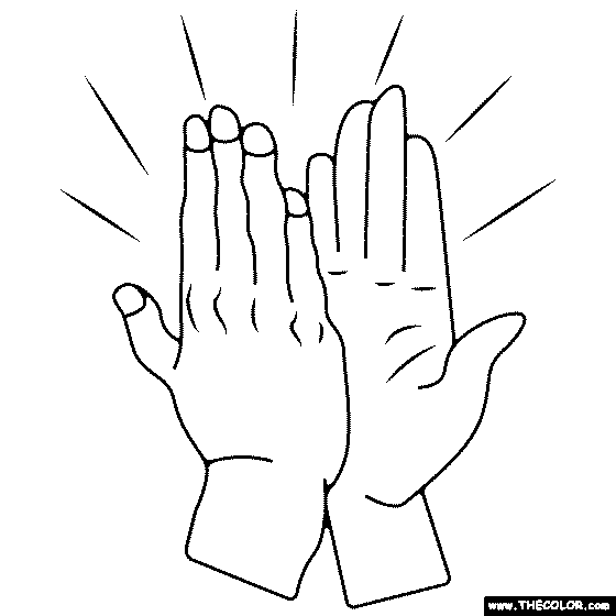 High-Five Hands Coloring Page