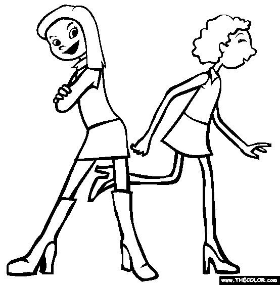 High Heels Coloring Page