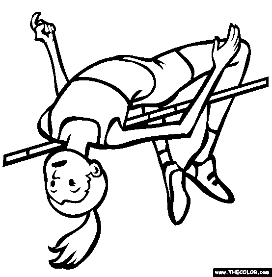 High Jump Coloring Page