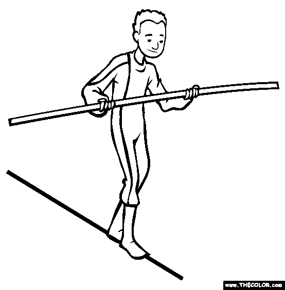 High Wire Act Coloring Page
