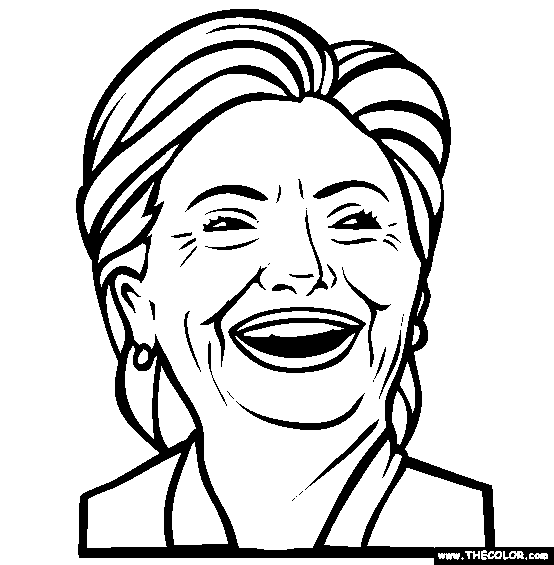 Hillary Clinton Coloring Page