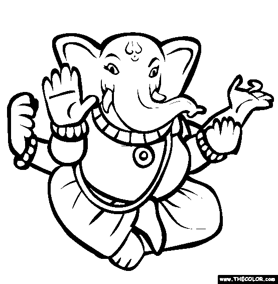 Ganesha Coloring Page