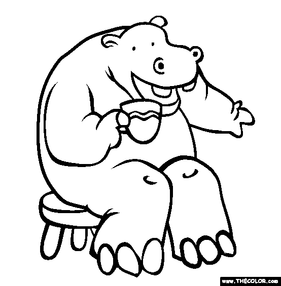 Hippo Coloring Page