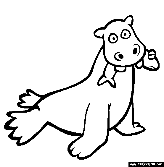 Hipposeal Coloring Page