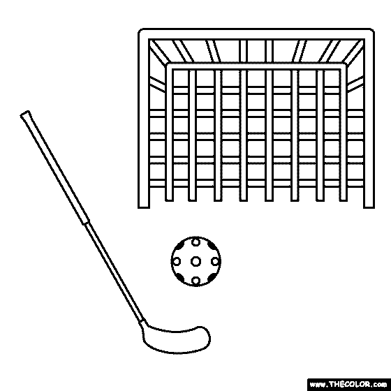 Hockey Goal Coloring Page