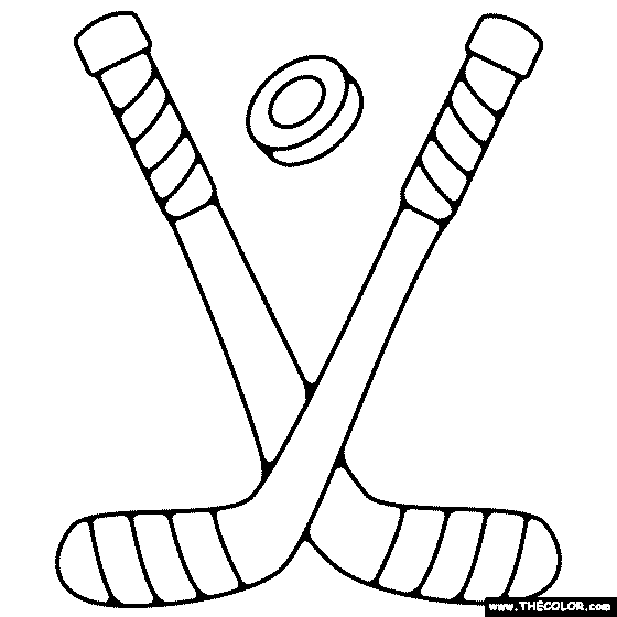 Hockey Sticks Coloring Page