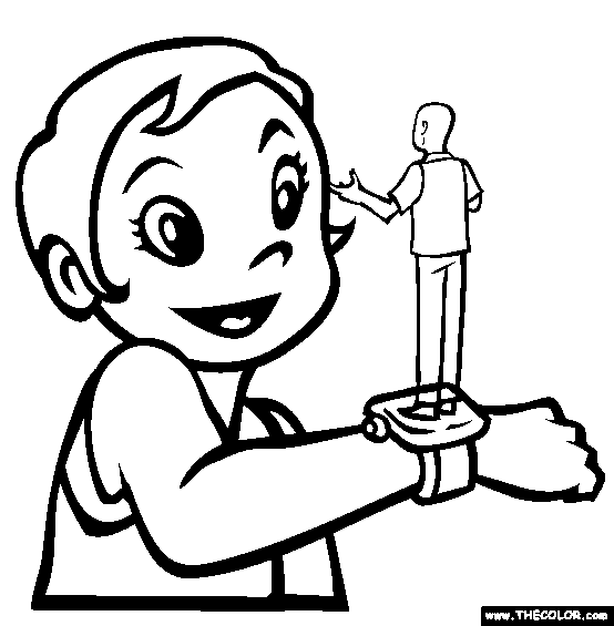 Holographic Communication Coloring Page