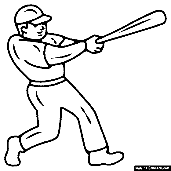 Home Run Coloring Page