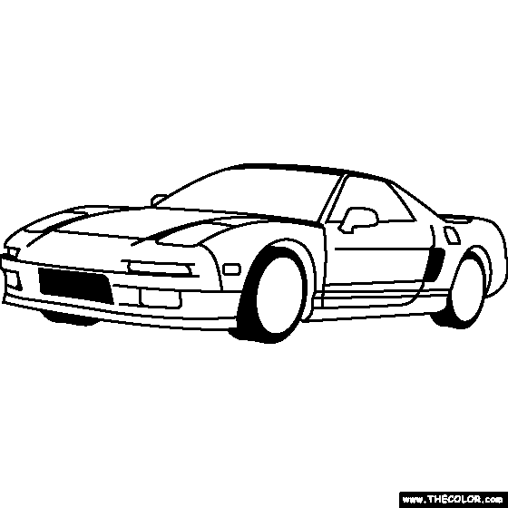 Honda NSX 1990 Coloring Page