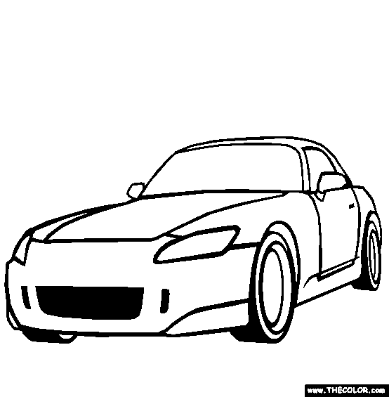 Honda S2000 Coloring Page