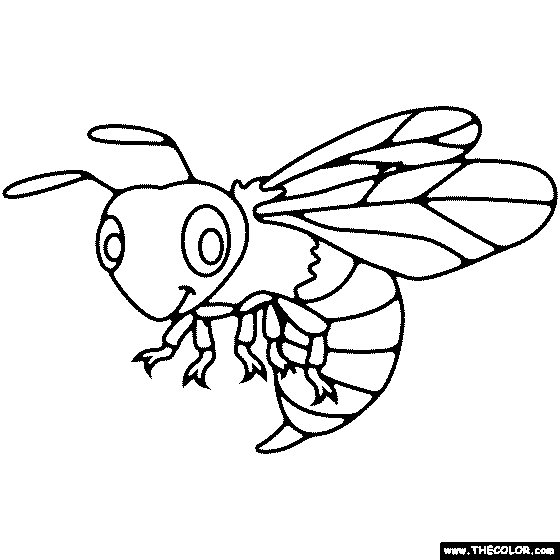 Honeybee Coloring Page